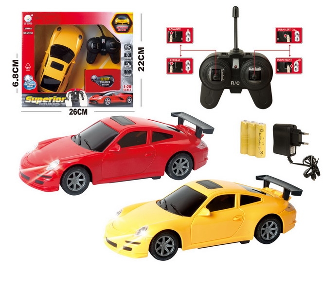 1:20 4 FUNCTION R/C CAR W/LIGHT,INCLUDED BATTERY RED/YELLOW - HP1093222