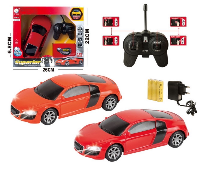 1:20 4 FUNCTION R/C CAR W/LIGHT,INCLUDED BATTERY RED/ORANGE - HP1093223