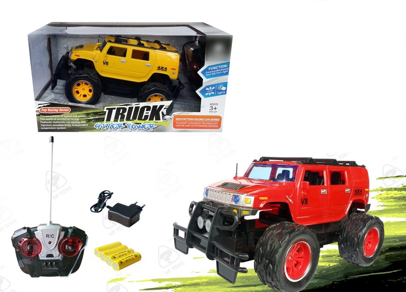 1:16 4 FUNCTION R/C CAR W/LIGHT,INCLUDED BATTERY RED/YELLOW - HP1093297