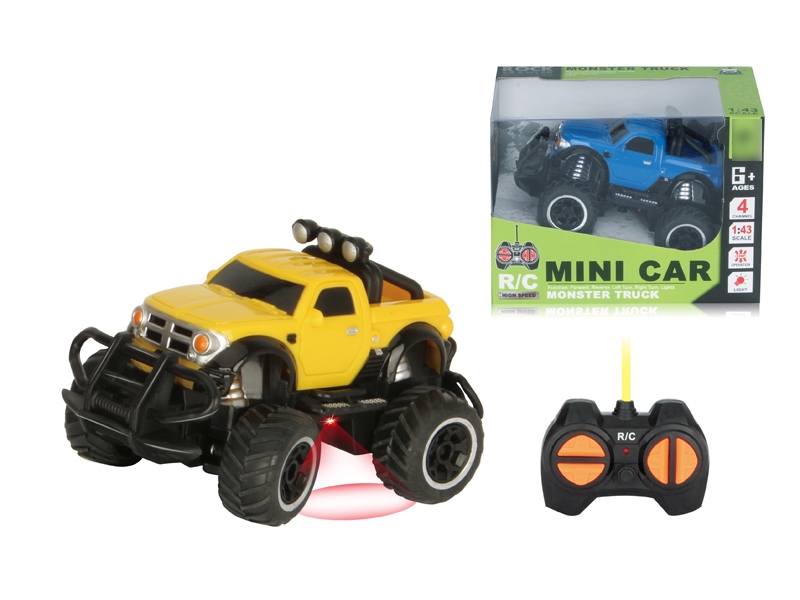1:43 4-CHANNEL RC CAR YELLOW/BLUE - HP1093373