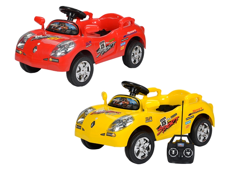 B/O&R/C CHILDREN CAR W/CHARGER RED/YELLOW - HP1093831