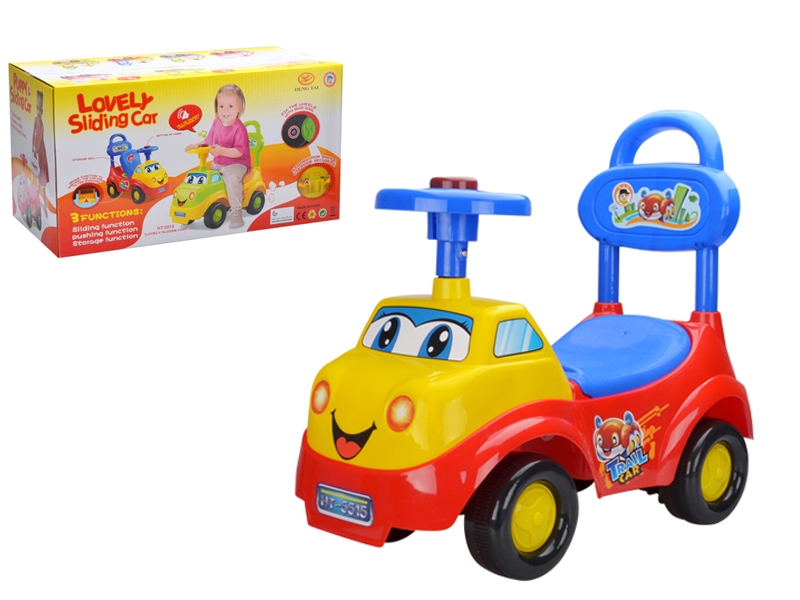 FREE WAY CHILD CAR W/GASBAG STEERING WHEEL RED/YELLOW - HP1093832