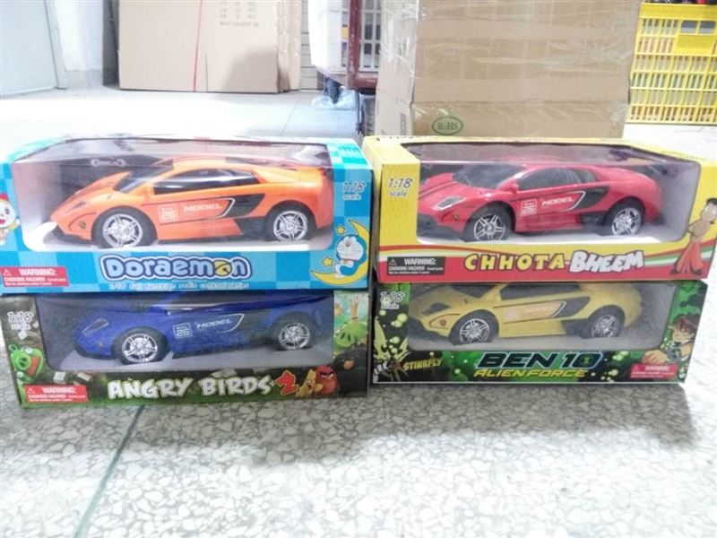 1:18 4 FUNCTION R/C CAR W/LIGHT,4ASST RED/ORANGE/YELLOW/BLUE - HP1093895