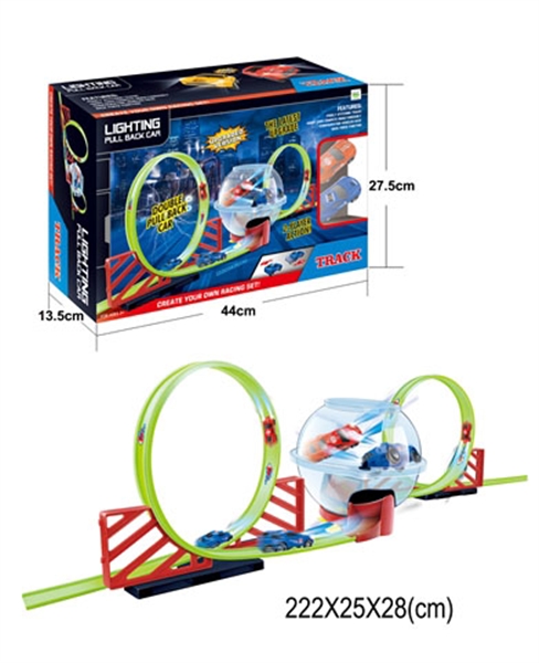 PULL BACK RAIL CAR  W/LIGHT & INCLUDED BATTERY - HP1094415