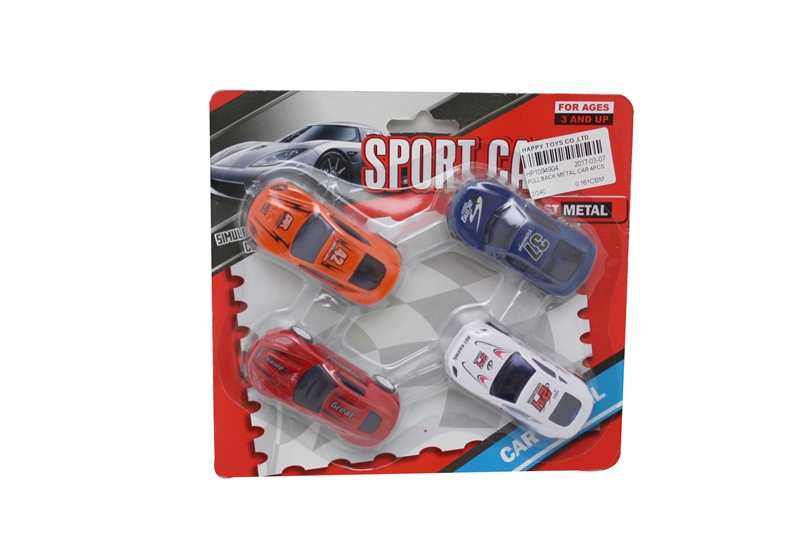 PULL BACK METAL CAR 4PCS - HP1094904
