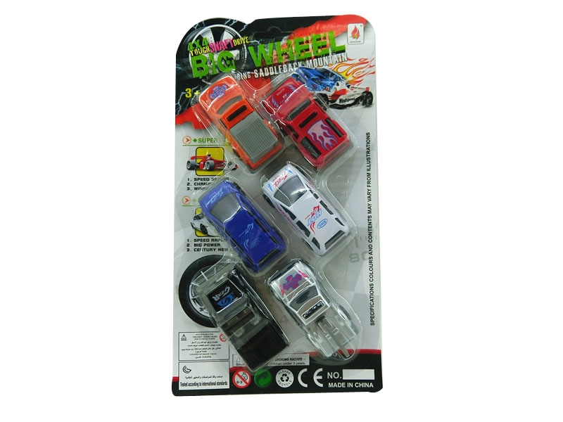 FREE WAY CAR 6PCS,RED/ORANGE/BLUE/WHITE/SILVER/BLACK - HP1094934