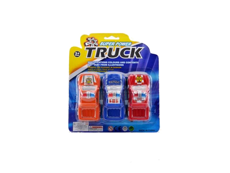PULL BACK POLICE CAR 3PCS - HP1095115