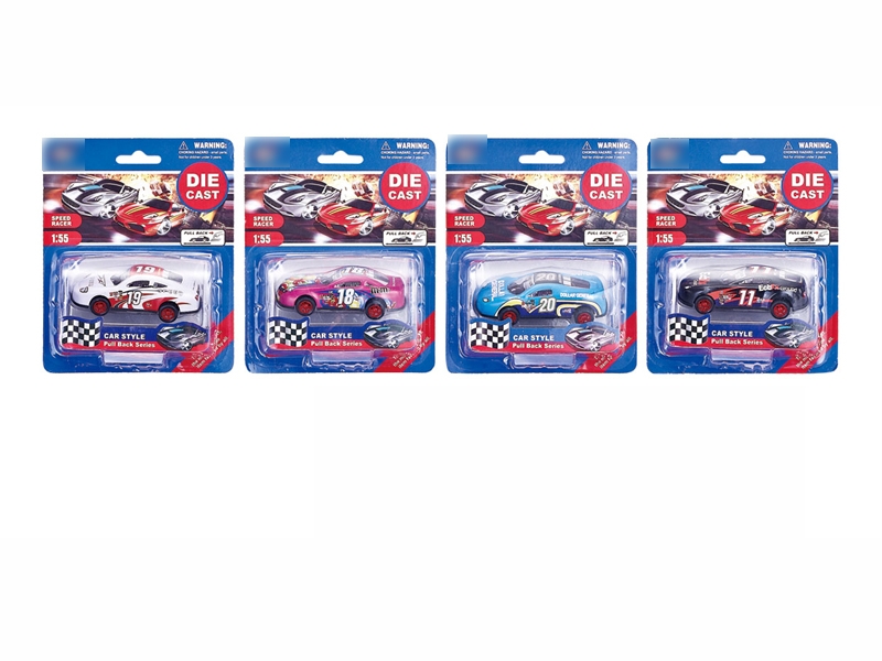 1:55 PULL BACK IRON CAR 4 ASST. - HP1096171