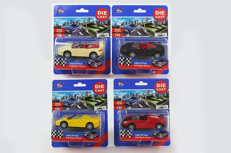 1:43 PULL BACK DIE CAST CAR 4 ASST. - HP1096198