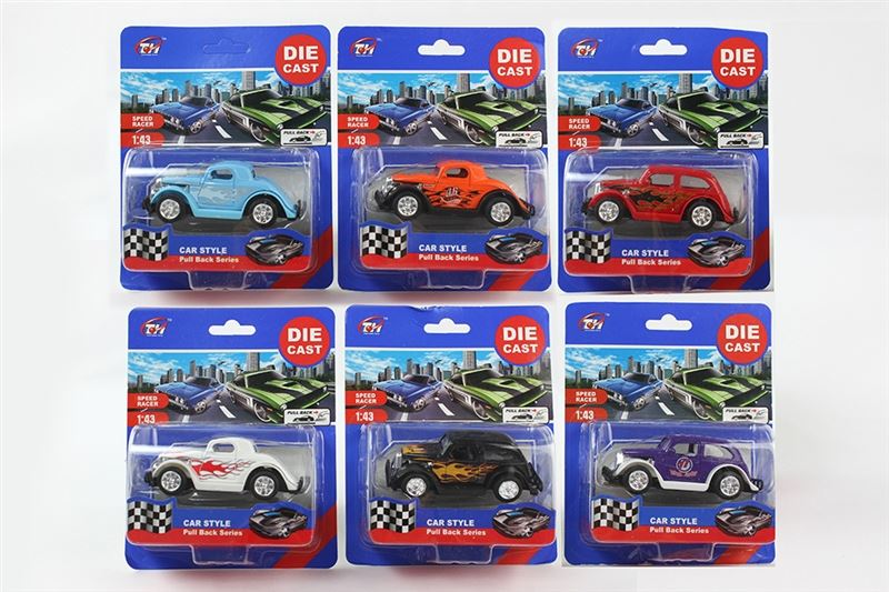 1:43 PULL BACK DIE CAST CAR 6 ASST. - HP1096199