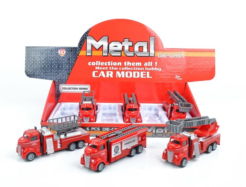 S/6  P/B  METAL FIRE  TRUCK,3 ASST STYLES - HP1096565