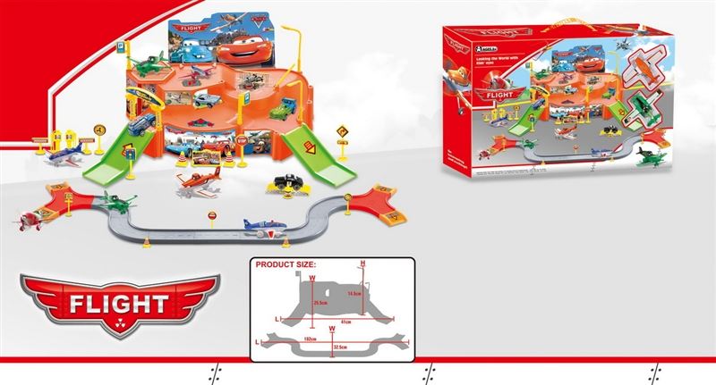 RAIL PARKING LOT W/2PCS PLANE(PULL BACK) - HP1096668