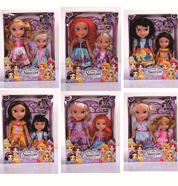 14 Inch + 10 Inch Empty body doll with music 2pcs/box,6asst - HP1096732