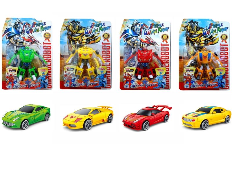 TRANSFORMED CAR,4ASST,4 COLROS(GREEN,YELLOW,RED,ORANGE) MIX - HP1097042