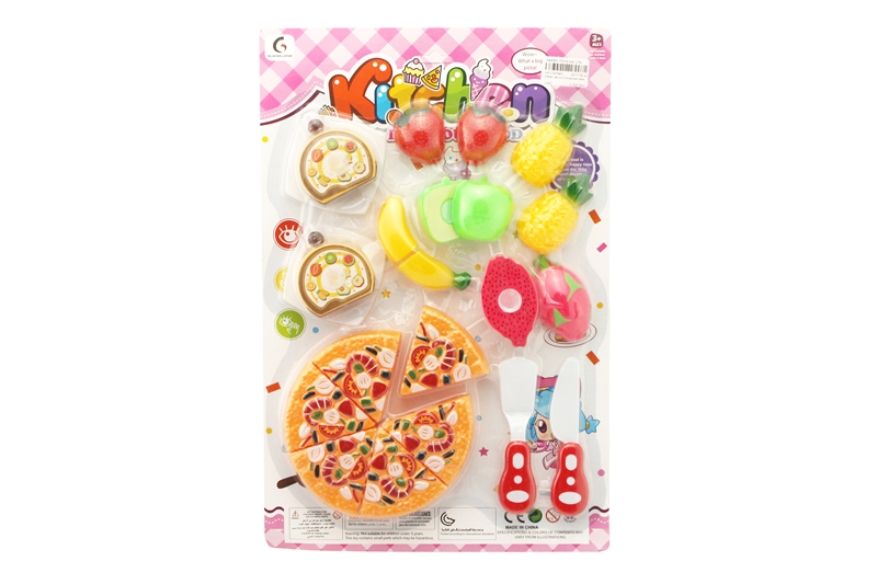 Kithen set-cut fruit+pizza+cake - HP1097643