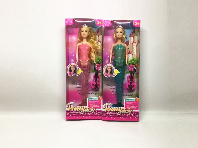 14 Inch barbie mermaid with violin (2 color mix) - HP1098631