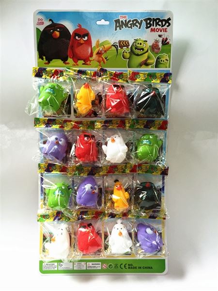 Angry birds with vinyl single hanging plate (bb whistle 6 mixed 16pcs) - HP1098641