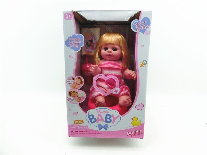14 Inch doll female doll will drink water, will urinate, bring music (single paragraph) - HP1098781