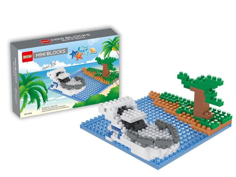 Mini building blocks - leisure island / speedboat 187pcs - HP1098989