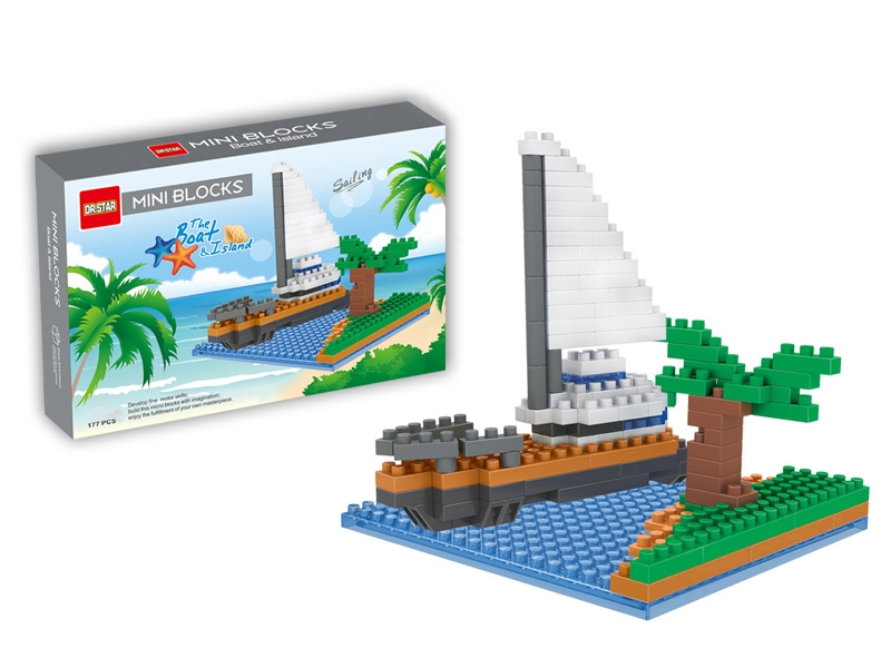 Mini building blocks - leisure island / sailing 177pcs - HP1098991