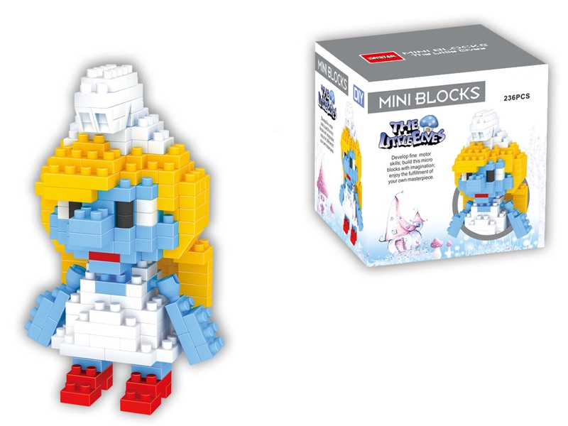 Mini bricks - the smurfs / blue sister 236pcs - HP1098997