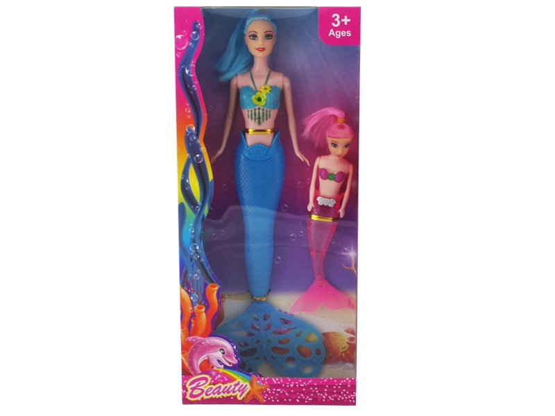 16 Inch solid body with 7 inch light mermaid mermaid (pink, purple, blue 3 colors mixed) - HP1099362