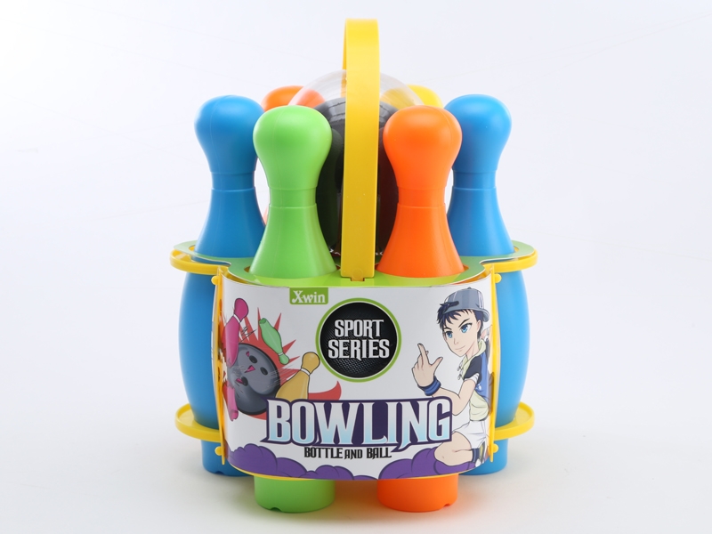 BOWLING SET.
(6 BOWLING (23.5CM) + 1 BALL). - HP1099388