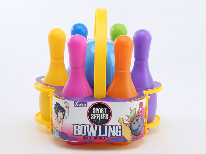 BOWLING SET.
(6 BOWLING (23.5CM) + 1 BALL). - HP1099389