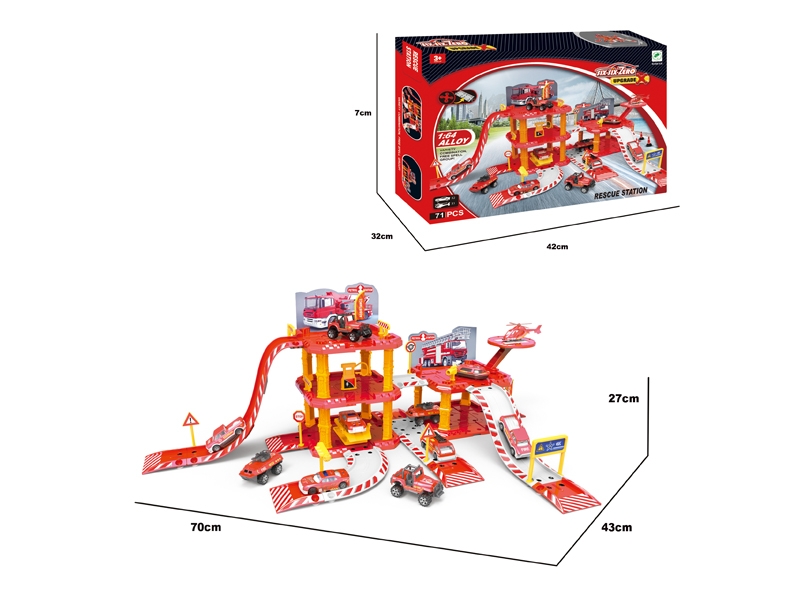 DIE CAST PARKING LOT SET - HP1099708