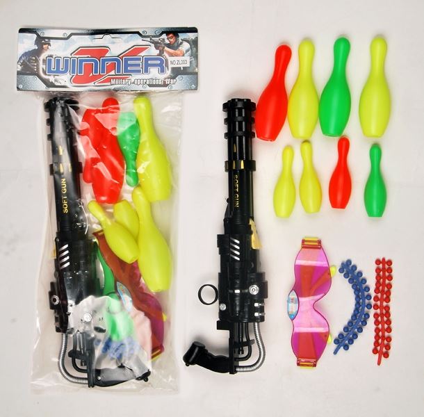 Gatlin bb soft gun equipped with ten-pin bowling, glasses - HP1099962