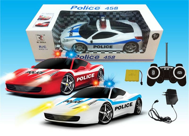 1：12遥控警车(包充电器+电池组)红白 - HP1100111