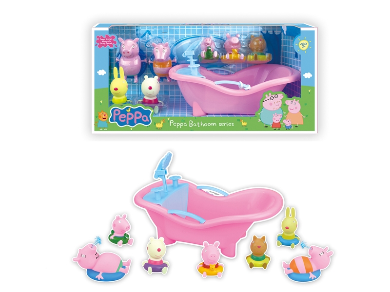 2-3 INCH SWIMMING PINK PIG WATER JET WITH BATHTUB - HP1101860