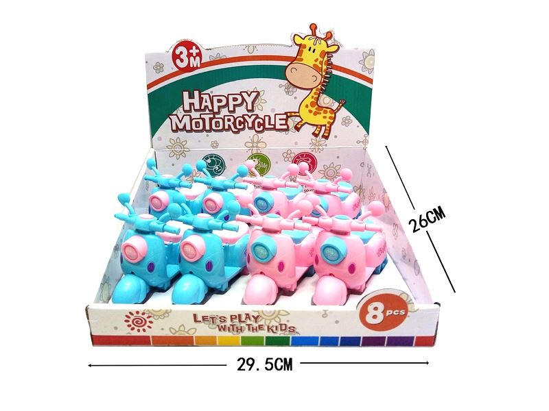 FRICTION MOTORBIKE 8PCS W/LIGHT & MUSIC （2 COLORS） - HP1102027