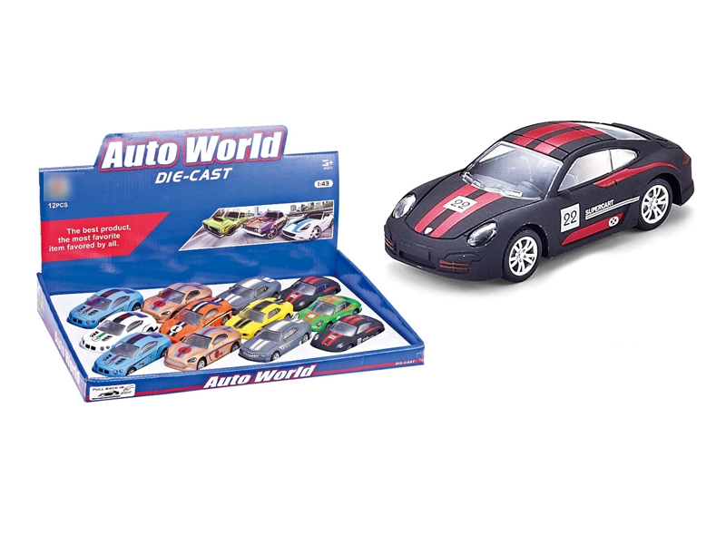 1:43 ALLOY BACK TO THE SPORTS CAR(8 ASST.) - HP1102050