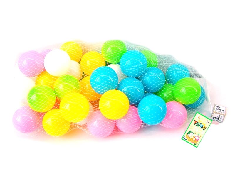 8CM EUROPEAN AND AMERICAN COLOR PARK BALL 50PCS (5 COLORS) - HP1103150