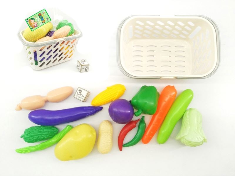 SMALL FRUIT BASKET WITH VEGETABLES 14PCS - HP1103422