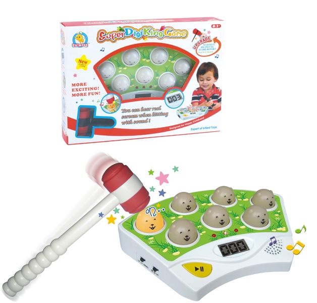 WHAC-A-MOLE GAME W/LIGHT & MUSIC, ENGLISH & SPANISH - HP1104347