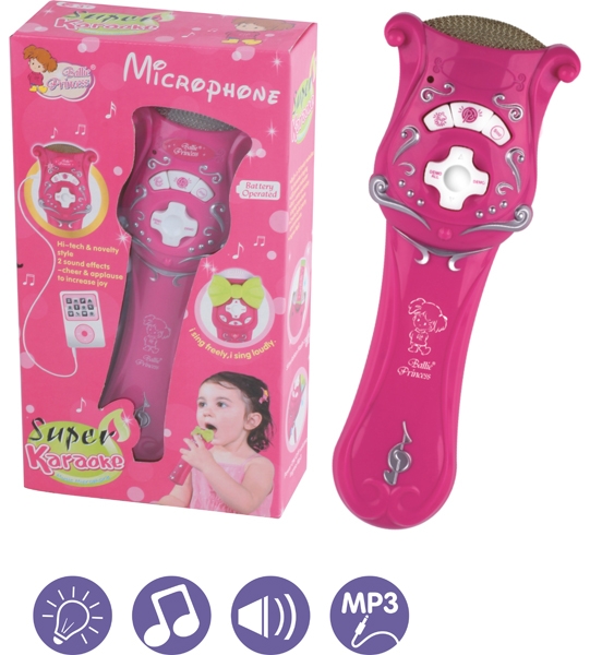 MICROPHONE W/LIGHT & MUSIC, CAN BE CONNECTED WITH MP3 - HP1104370