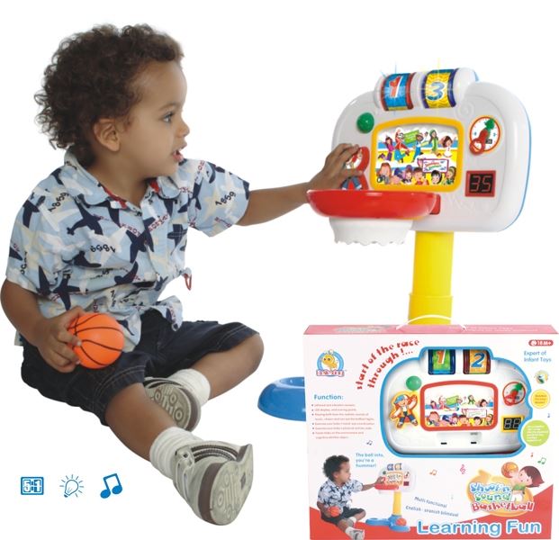 BACKETBALL GAMEW/LIGHT & MUSIC, AUTOMATIC SCORING, ENGLISH & SPANISH - HP1104383