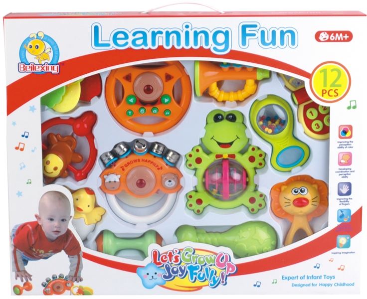 BABY RATTLE SET W/MISIC (12 PCS) - HP1104390
