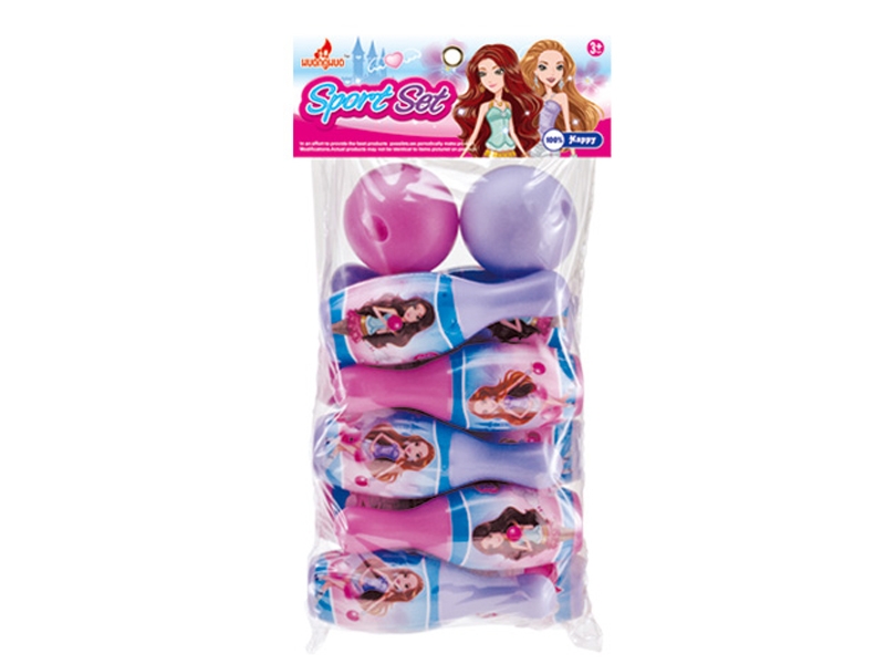 BARBIE BOWLING (10 BOTTLES + 2 BALLS) - HP1104528