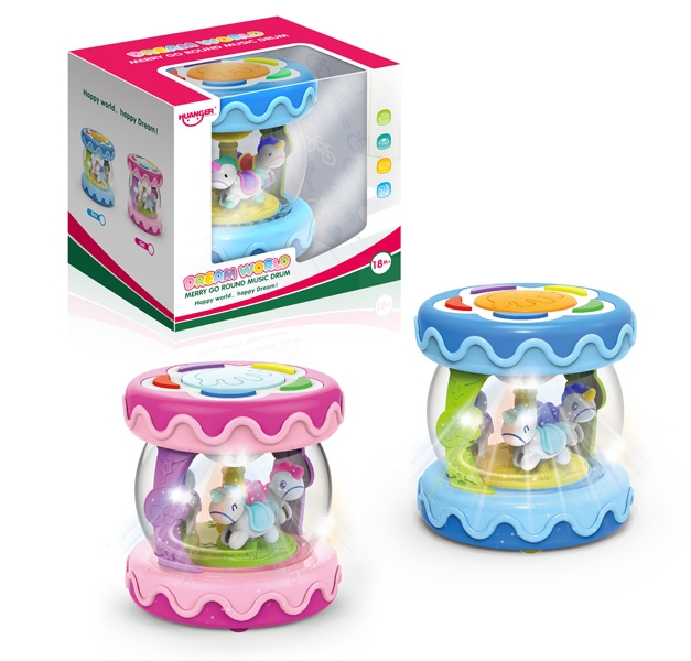 MERRY GO ROUND DRUM W/LIGHT & MUSIC - HP1105219