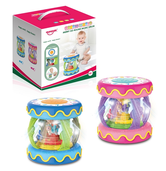 MERRY GO ROUND DRUM W/LIGHT & MUSIC - HP1105220