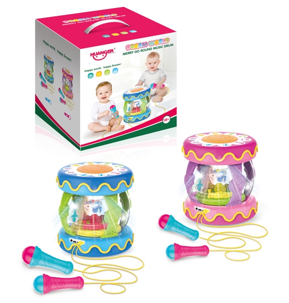 MERRY GO ROUND DRUM W/LIGHT & MUSIC - HP1105221