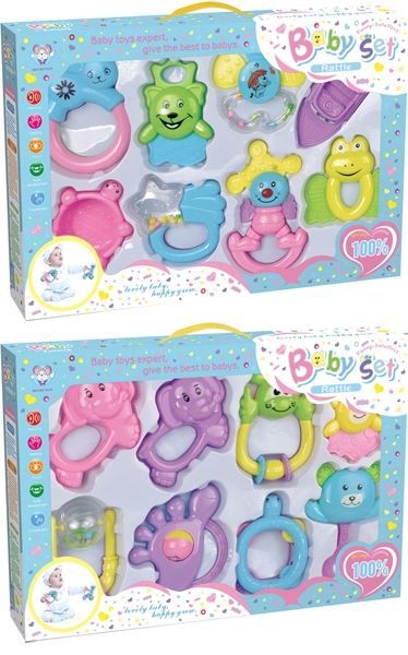BABY RATTLE (8 PCS, 2 ASST.) - HP1105344