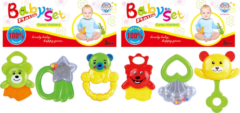 BABY RATTLE (3 PCS, 2 ASST.) - HP1105354