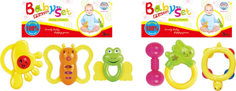 BABY RATTLE (3 PCS, 2 ASST.) - HP1105357