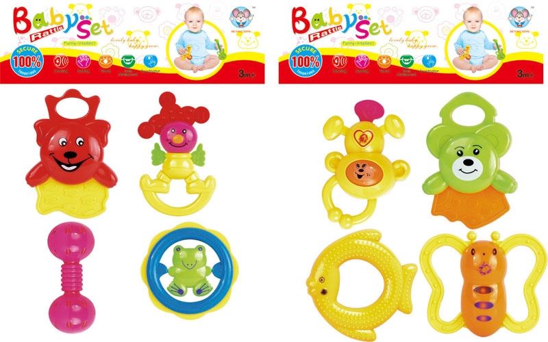 BABY RATTLE (4 PCS, 2 ASST.) - HP1105360