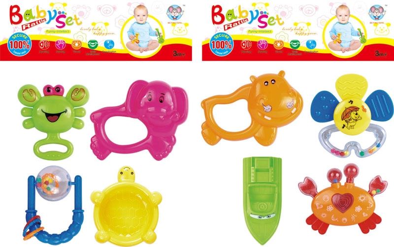 BABY RATTLE (4 PCS, 2 ASST.) - HP1105361