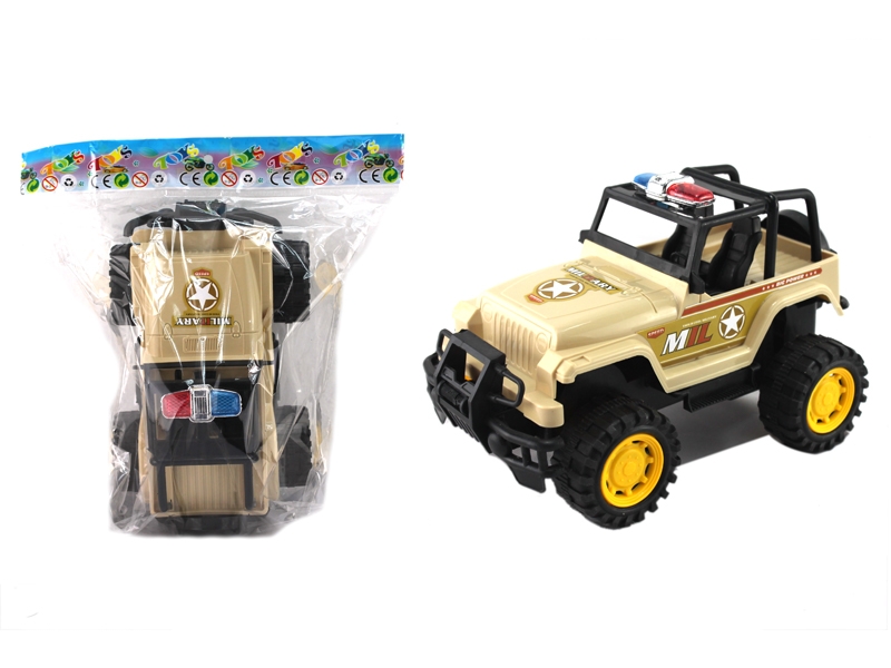 FRICTION MILITARY CAR YELLOW & GREEN - HP1105573